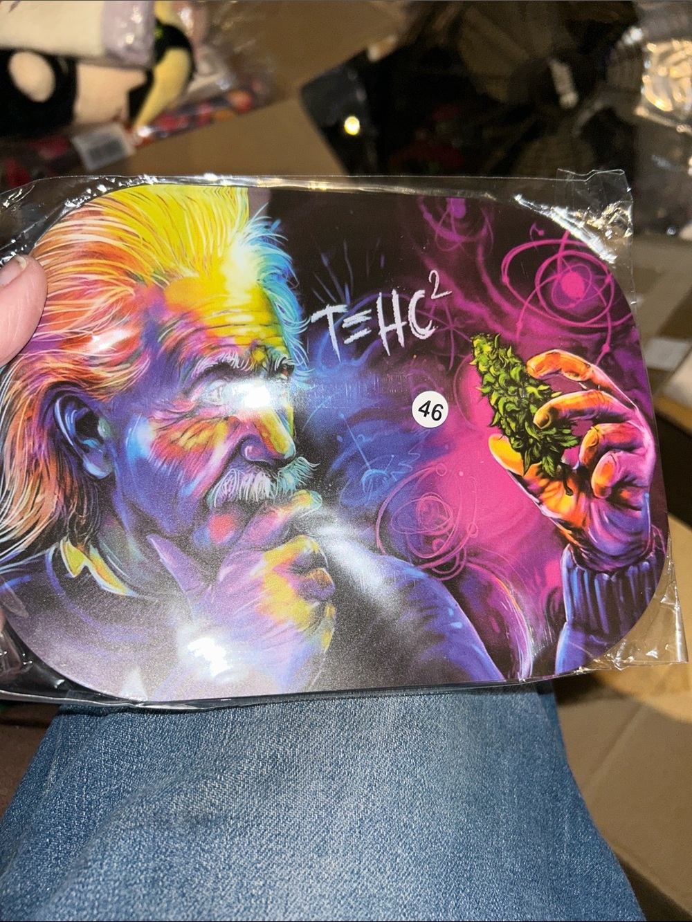 Einstein THC2 Colorful Rolling Tray - Psychedelic Design